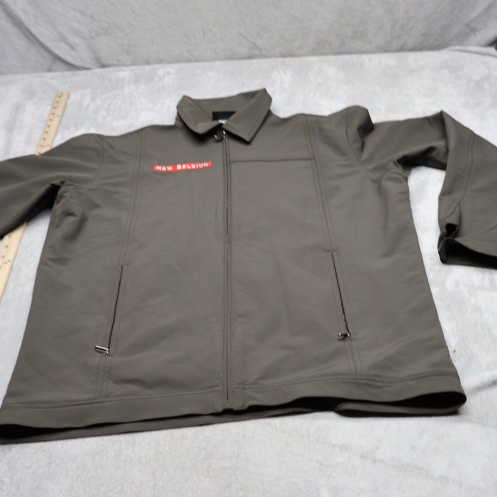 Patagonia Jacket Mens Large Brown Flex Softshell Wind Rain Full Zip Outdoor LOGO